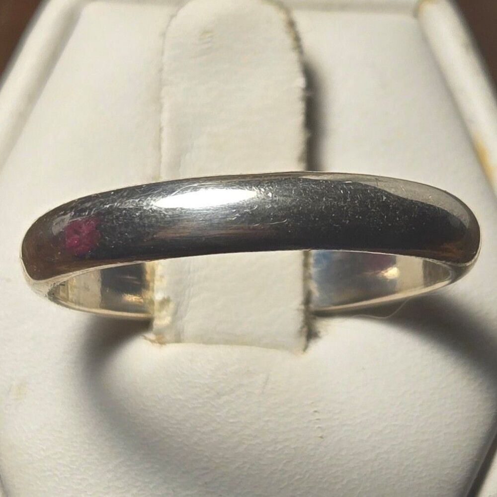 Simple plain stacker Vintage Sterling Silver Ring Sz 11.5